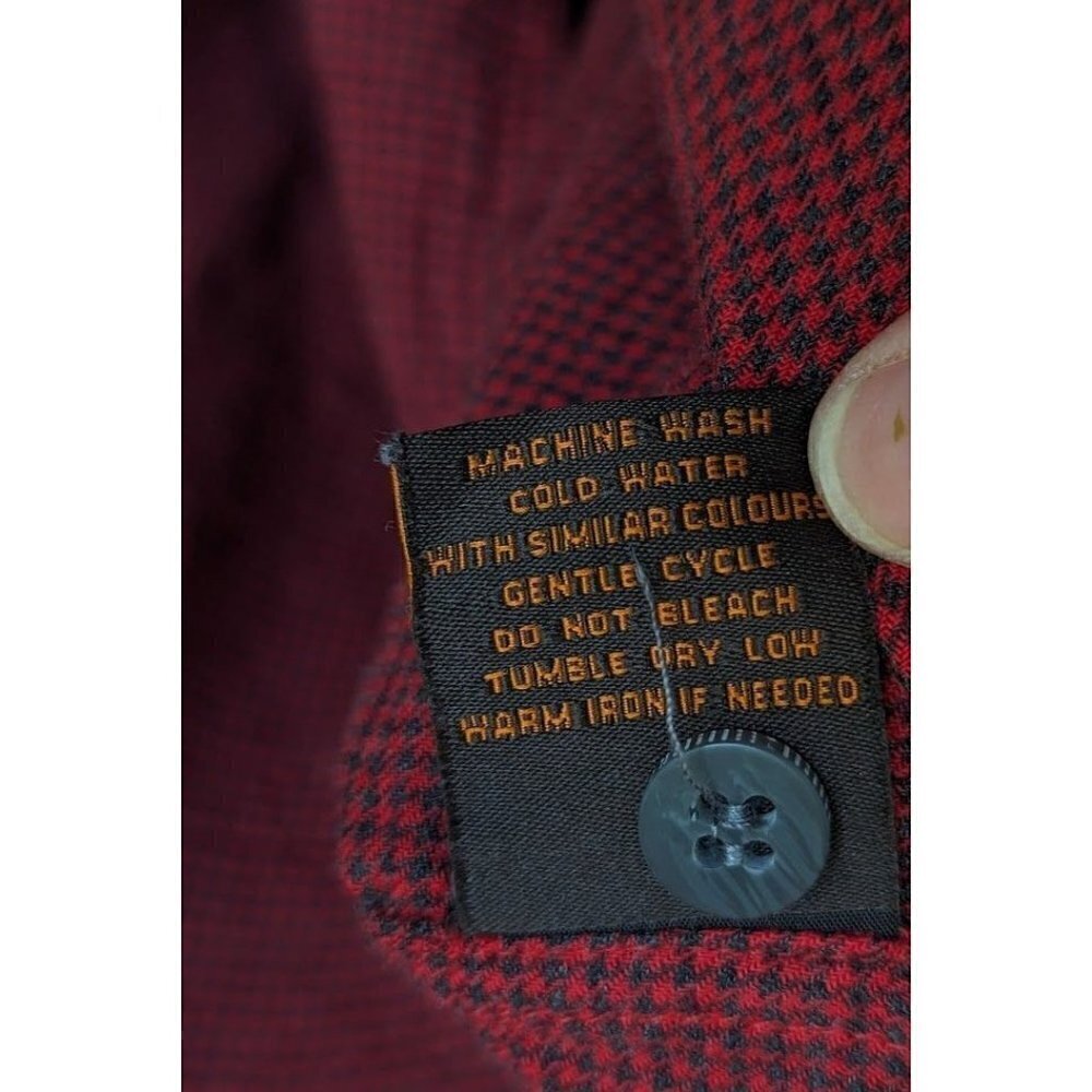 Comstock & Co Men's Long Sleeve Shirt Checkered Red Button Up size M - Picture 7 of 7